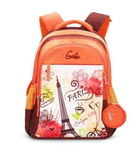 school bags for child Genie Paris Nylon Orange School Bag 17