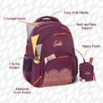 Safari Genie Satin Backpack Waterproof School Bag 3