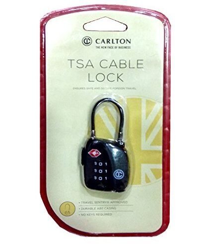 Carlton-TSA-Cable-Combination Lock-for-International-Travel